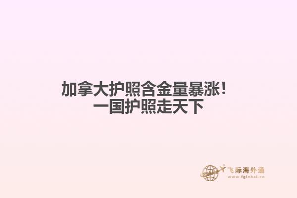 加拿大護(hù)照含金量暴漲!一國護(hù)照走天下
