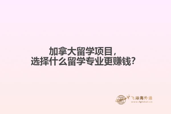 加拿大留學(xué)項目，選擇什么留學(xué)專業(yè)更賺錢？