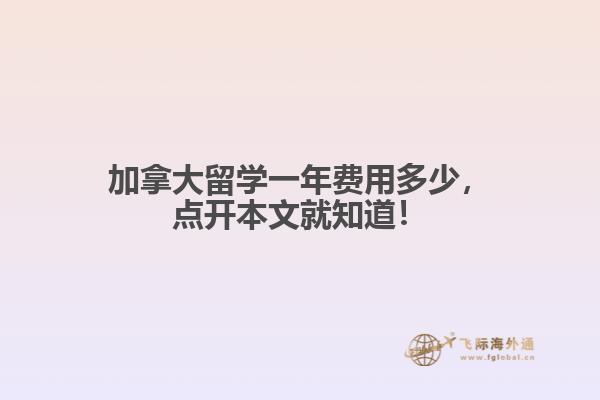 加拿大留學一年費用多少，點開本文就知道！