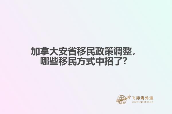 加拿大安省移民政策調(diào)整，哪些移民方式中招了？
