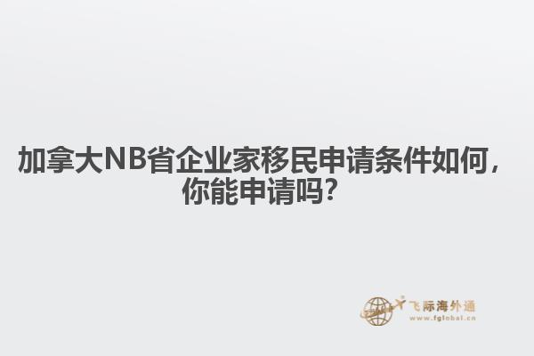 加拿大NB省企業(yè)家移民申請(qǐng)條件如何，你能申請(qǐng)嗎？