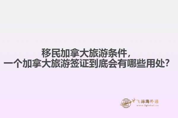 移民加拿大旅游條件，一個加拿大旅游簽證到底會有哪些用處？