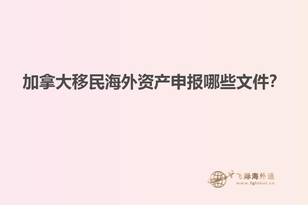 加拿大移民海外資產(chǎn)申報哪些文件？