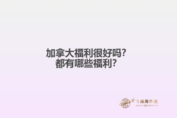 加拿大福利很好嗎？都有哪些福利？
