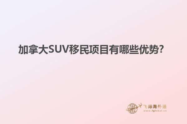 加拿大SUV移民項目有哪些優(yōu)勢？
