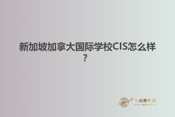 新加坡加拿大國際學(xué)校CIS怎么樣？