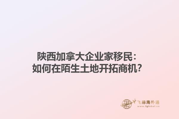 陜西加拿大企業(yè)家移民：如何在陌生土地開(kāi)拓商機(jī)？