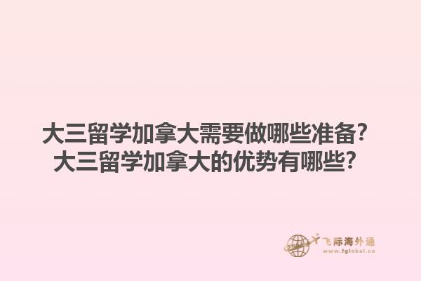 大三留學(xué)加拿大需要做哪些準備？大三留學(xué)加拿大的優(yōu)勢有哪些？