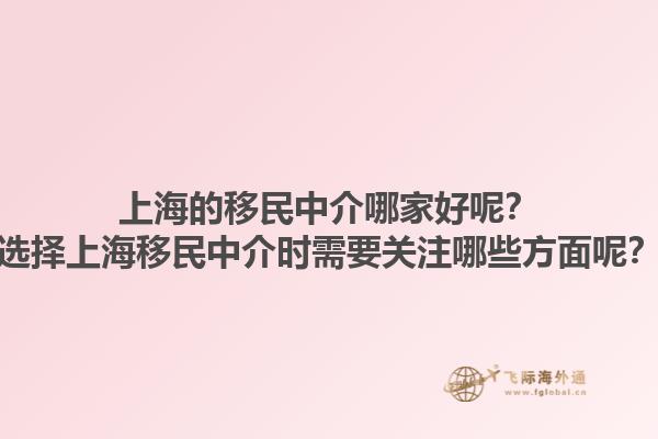 上海的移民中介哪家好呢？選擇上海移民中介時(shí)需要關(guān)注哪些方面呢？
