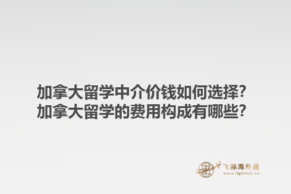 加拿大留學(xué)中介價錢如何選擇？加拿大留學(xué)的費用構(gòu)成有哪些？