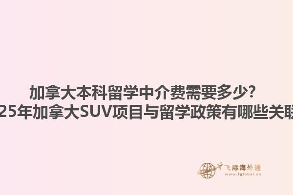 加拿大本科留學(xué)中介費(fèi)需要多少？2025年加拿大SUV項(xiàng)目與留學(xué)政策有哪些關(guān)聯(lián)？
