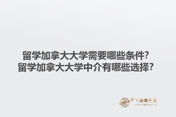 留學(xué)加拿大大學(xué)需要哪些條件？留學(xué)加拿大大學(xué)中介有哪些選擇？