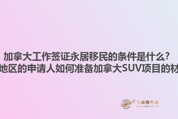 加拿大工作簽證永居移民的條件是什么？黃驊地區(qū)的申請人如何準(zhǔn)備加拿大SUV項(xiàng)目的材料？