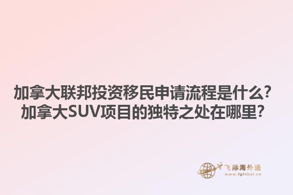 加拿大聯(lián)邦投資移民申請(qǐng)流程是什么？加拿大SUV項(xiàng)目的獨(dú)特之處在哪里？