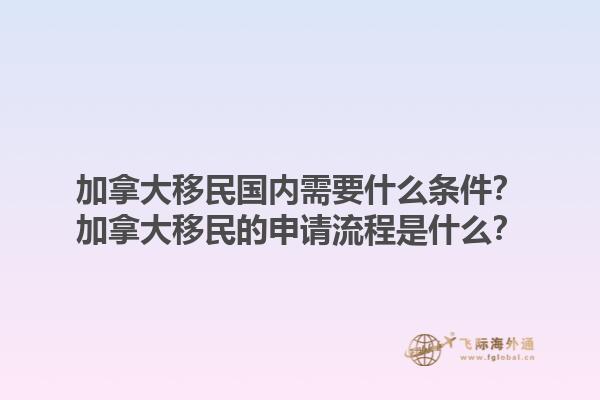 加拿大移民國內(nèi)需要什么條件？加拿大移民的申請流程是什么？