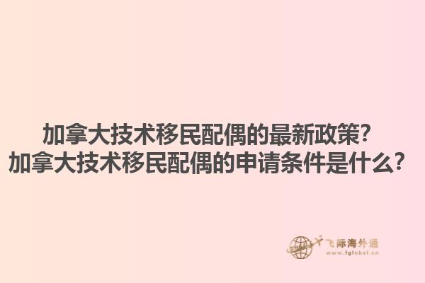 加拿大技術移民配偶的最新政策？加拿大技術移民配偶的申請條件是什么？1.jpg