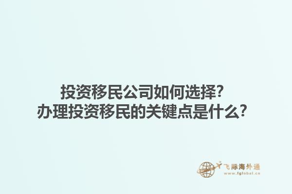 投資移民公司如何選擇？辦理投資移民的關(guān)鍵點(diǎn)是什么？1.jpg