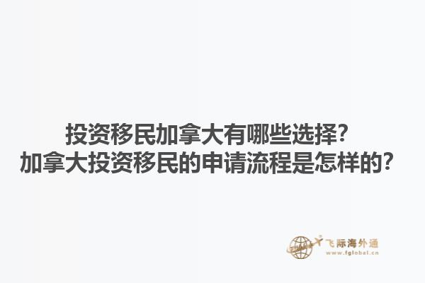 投資移民加拿大有哪些選擇？加拿大投資移民的申請(qǐng)流程是怎樣的？1.jpg