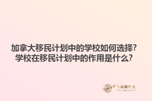 加拿大移民計劃中的學(xué)校如何選擇？學(xué)校在移民計劃中的作用是什么？1.jpg