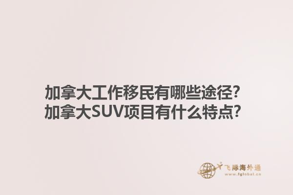 加拿大工作移民有哪些途徑？加拿大SUV項(xiàng)目有什么特點(diǎn)？1.jpg