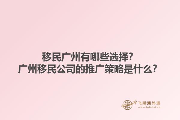 移民廣州有哪些選擇？廣州移民公司的推廣策略是什么？1.jpg