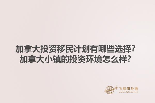 加拿大投資移民計劃有哪些選擇？加拿大小鎮(zhèn)的投資環(huán)境怎么樣？1.jpg