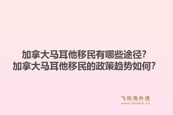 加拿大馬耳他移民有哪些途徑？加拿大馬耳他移民的政策趨勢如何？1.jpg