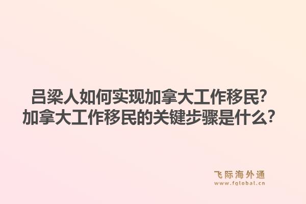 呂梁人如何實現(xiàn)加拿大工作移民？加拿大工作移民的關(guān)鍵步驟是什么？1.jpg
