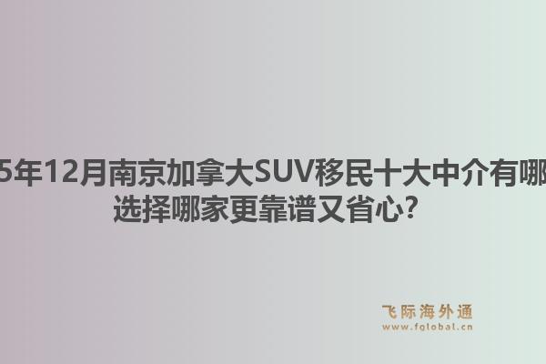 2025年12月南京加拿大SUV移民十大中介有哪些？選擇哪家更靠譜又省心？1.jpg