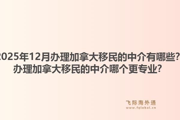 2025年12月辦理加拿大移民的中介有哪些？辦理加拿大移民的中介哪個(gè)更專業(yè)？1.jpg
