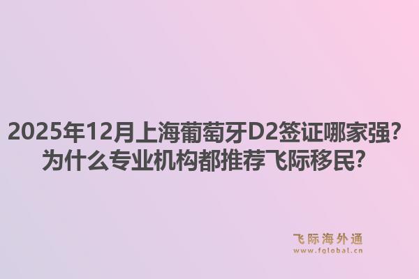 2025年12月上海葡萄牙D2簽證哪家強？為什么專業(yè)機構都推薦飛際移民？