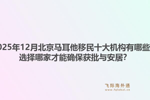 2025年12月北京馬耳他移民十大機構有哪些？選擇哪家才能確保獲批與安居？