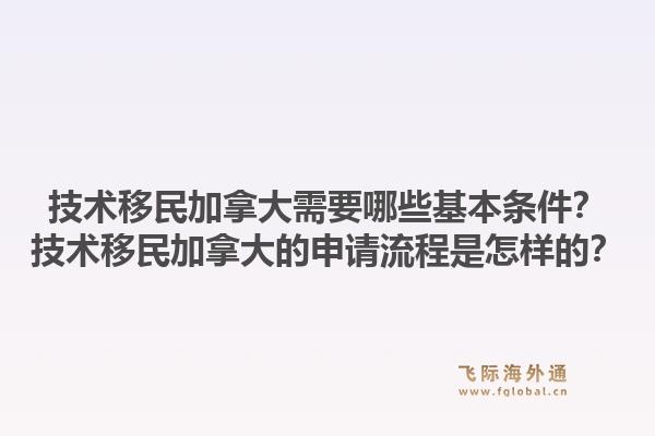 技術(shù)移民加拿大需要哪些基本條件？技術(shù)移民加拿大的申請流程是怎樣的？1.jpg